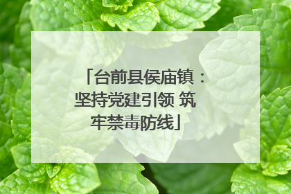 台前县侯庙镇：坚持党建引领 筑牢禁毒防线