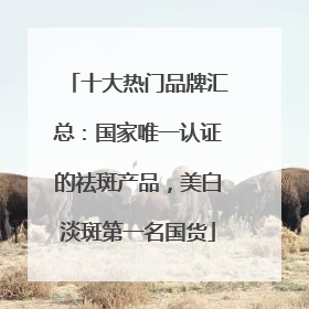 十大热门品牌汇总：国家唯一认证的祛斑产品，美白淡斑第一名国货