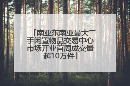 南亚东南亚最大二手闲置物品交易中心市场开业首周成交量超10万件