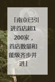 南京已引进首店超1200家，首店数量和能级齐步并进