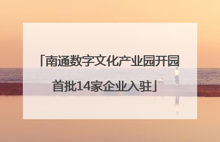 南通数字文化产业园开园 首批14家企业入驻