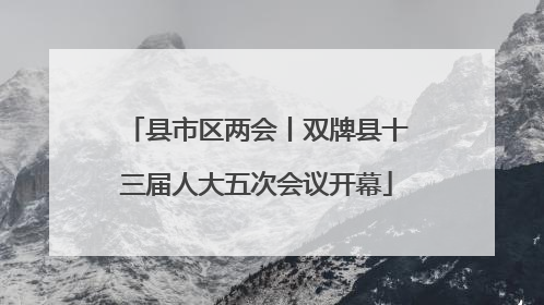 县市区两会丨双牌县十三届人大五次会议开幕