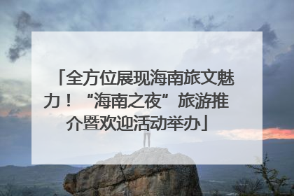 全方位展现海南旅文魅力！“海南之夜”旅游推介暨欢迎活动举办