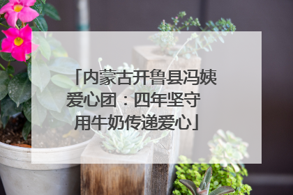 内蒙古开鲁县冯姨爱心团:四年坚守 用牛奶传递爱心