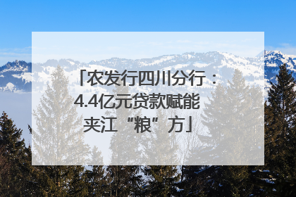 农发行四川分行：4.4亿元贷款赋能夹江“粮”方