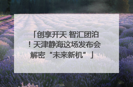 创享开天 智汇团泊！天津静海这场发布会解密“未来新机”