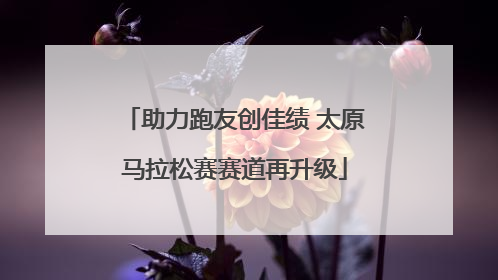 助力跑友创佳绩 太原马拉松赛赛道再升级