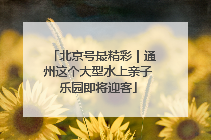 北京号最精彩｜通州这个大型水上亲子乐园即将迎客