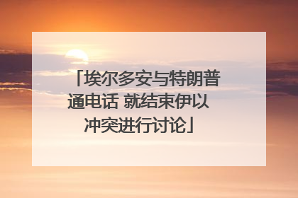 埃尔多安与特朗普通电话 就结束伊以冲突进行讨论