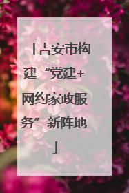 吉安市构建“党建+网约家政服务”新阵地