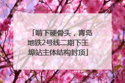 啃下硬骨头，青岛地铁2号线二期下王埠站主体结构封顶