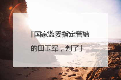 国家监委指定管辖的田玉军，判了