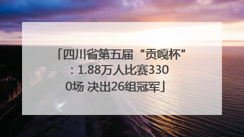 四川省第五届“贡嘎杯”：1.88万人比赛3300场 决出26组冠军