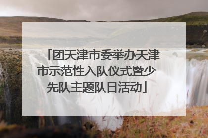 团天津市委举办天津市示范性入队仪式暨少先队主题队日活动