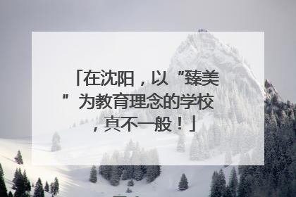 在沈阳，以“臻美”为教育理念的学校，真不一般！