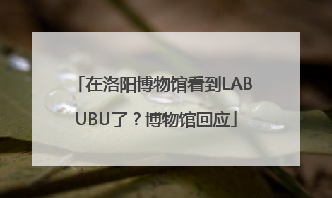 在洛阳博物馆看到LABUBU了？博物馆回应