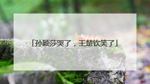 孙颖莎哭了，王楚钦笑了