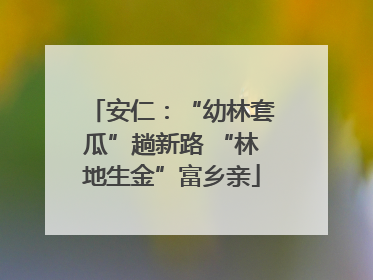 安仁：“幼林套瓜”趟新路 “林地生金”富乡亲