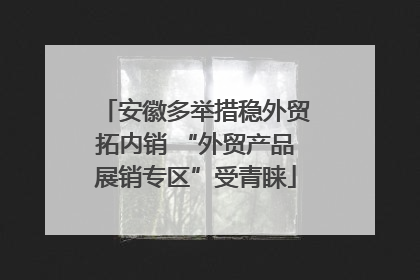 安徽多举措稳外贸拓内销 “外贸产品展销专区”受青睐