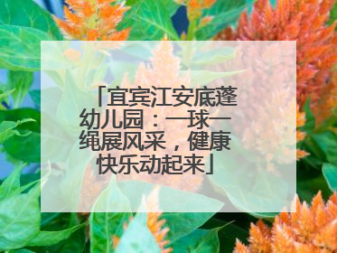 宜宾江安底蓬幼儿园：一球一绳展风采，健康快乐动起来