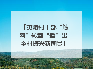 夷陵村干部“触网”转型“播”出乡村振兴新图景