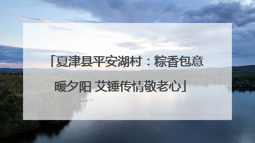夏津县平安湖村：粽香包意暖夕阳 艾锤传情敬老心