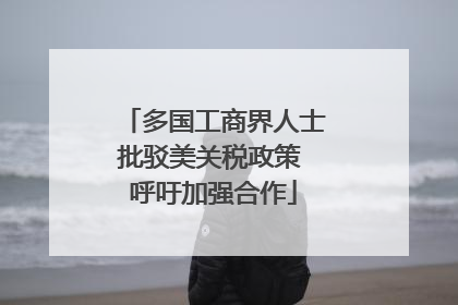 多国工商界人士批驳美关税政策 呼吁加强合作