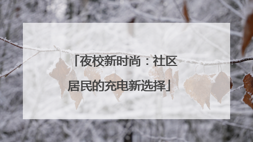 夜校新时尚：社区居民的充电新选择