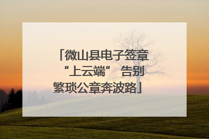 微山县电子签章“上云端” 告别繁琐公章奔波路