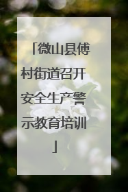微山县傅村街道召开安全生产警示教育培训