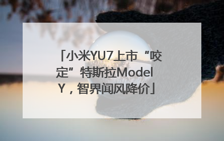 小米YU7上市“咬定”特斯拉Model Y，智界闻风降价