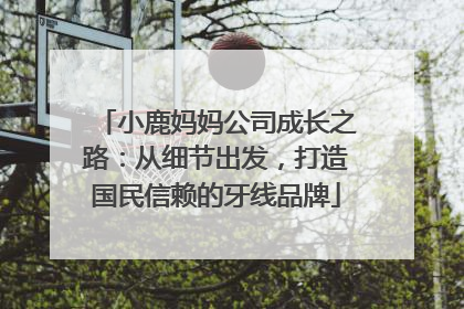 小鹿妈妈公司成长之路：从细节出发，打造国民信赖的牙线品牌