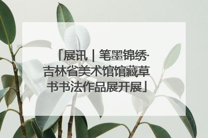 展讯｜笔墨锦绣·吉林省美术馆馆藏草书书法作品展开展