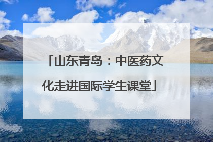 山东青岛：中医药文化走进国际学生课堂