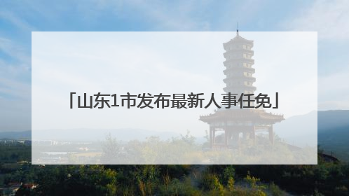 山东1市发布最新人事任免