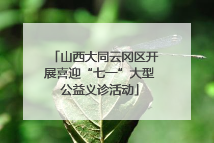 山西大同云冈区开展喜迎“七一”大型公益义诊活动