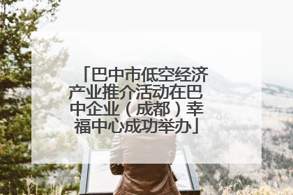 巴中市低空经济产业推介活动在巴中企业（成都）幸福中心成功举办