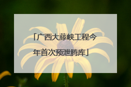 广西大藤峡工程今年首次预泄腾库