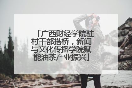 广西财经学院驻村干部搭桥，新闻与文化传播学院赋能油茶产业振兴