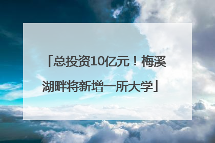 总投资10亿元！梅溪湖畔将新增一所大学