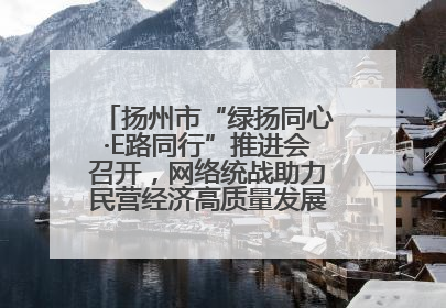 扬州市“绿扬同心·E路同行”推进会召开，网络统战助力民营经济高质量发展行动启动