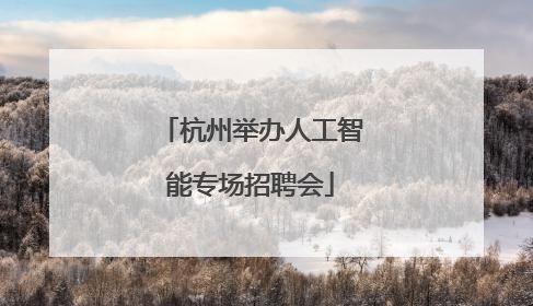 杭州举办人工智能专场招聘会