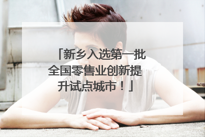 新乡入选第一批全国零售业创新提升试点城市！