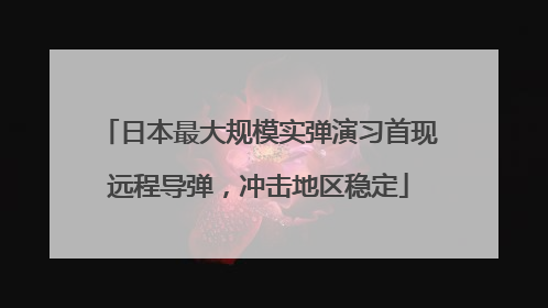 日本最大规模实弹演习首现远程导弹，冲击地区稳定