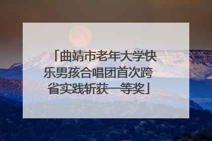 曲靖市老年大学快乐男孩合唱团首次跨省实践斩获一等奖