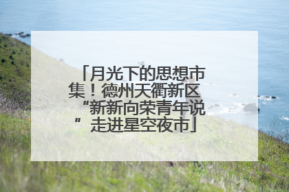月光下的思想市集！德州天衢新区“新新向荣青年说”走进星空夜市