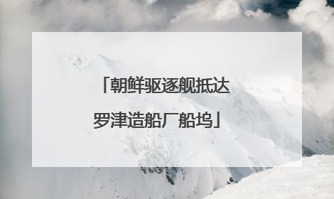朝鲜驱逐舰抵达罗津造船厂船坞