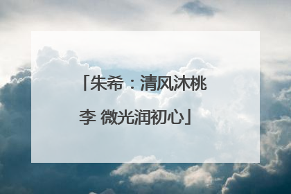 朱希：清风沐桃李 微光润初心