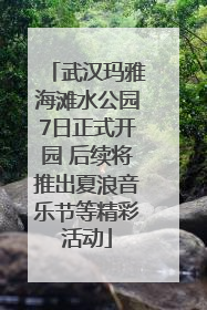 武汉玛雅海滩水公园7日正式开园 后续将推出夏浪音乐节等精彩活动