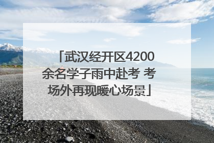 武汉经开区4200余名学子雨中赴考 考场外再现暖心场景